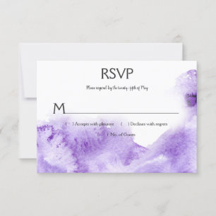 Respingo ultravioleta RSVP da aguarela