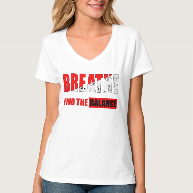 Respira y encuentra el equilibrio Camiseta (Frente)