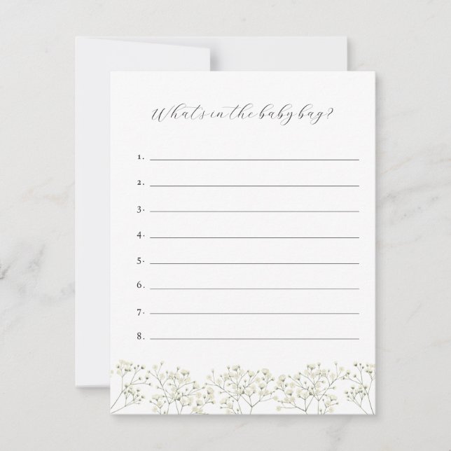 Respiração do bebê O que há no cartão de jogo da b (Frente)