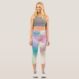 "Respirar" Aquarela Leggings Yoga