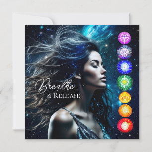 Respirar e liberar Linda mulher etérea