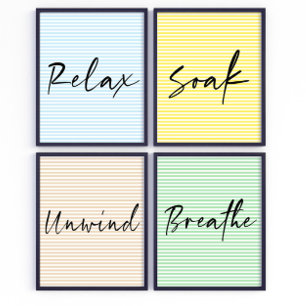 Respirar poster de Arte de Salão de Escritura