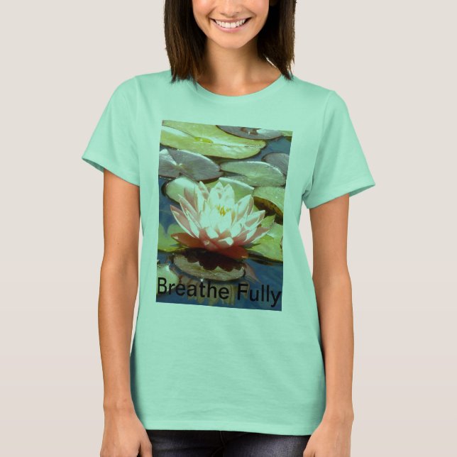Respire A Camisa De Lotus Totalmente Rosa (Frente)
