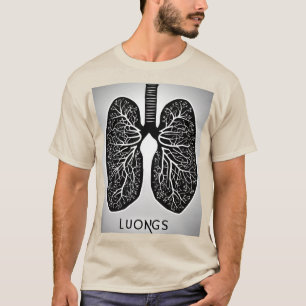 Respire a vida: Camisetas de logotipo de pulmões m