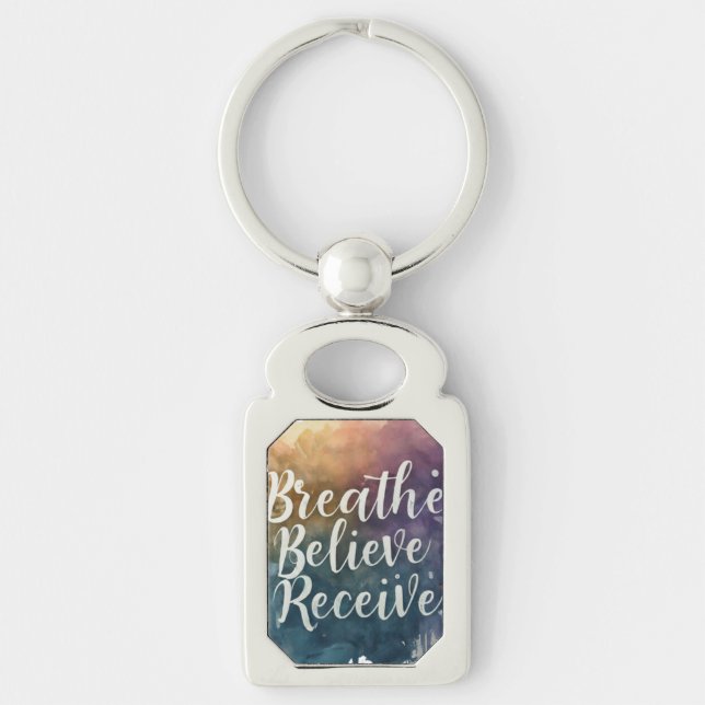 Respire, acredite, receba Chaveiro (Frente)