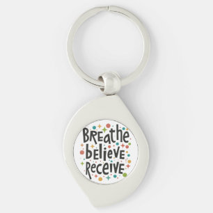 Respire, acredite, receba Chaveiro de espiral