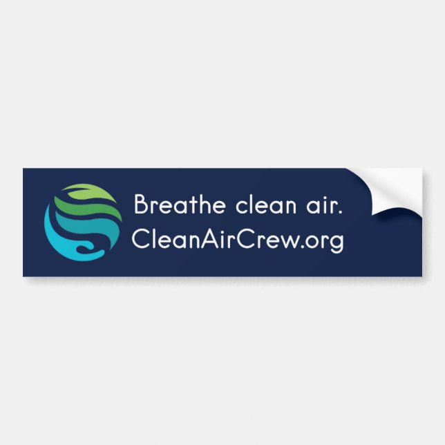 Respire ar limpo. CleanAirCrew.org adesivo para-ch (Frente)