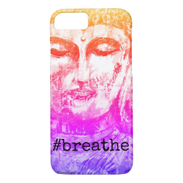 Respire capas de iphone da arte de Buddha (Verso)