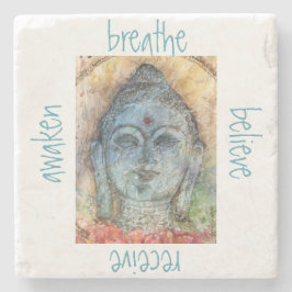 Respire despertam a porta copos de pedra de Buddha