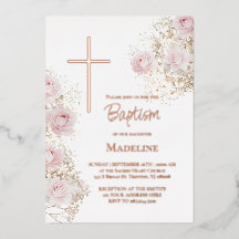 respiro de bebê e rosas rosa Batismo