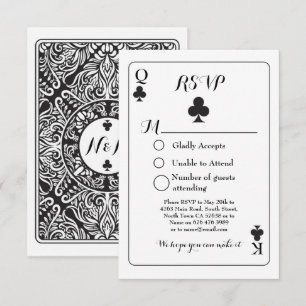 Responder Cartão de Casamento Jogando K Q Ás Paus