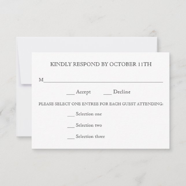 RESPONDER COM ADEQUAÇÃO ÀS ESCOLHAS DO MENU RSVP 3 (Frente)