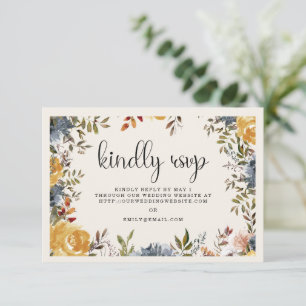 Resposta Amarela Azul Floral Casamento 