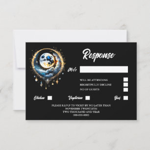 resposta da luna à noite estelar da lua de cheio