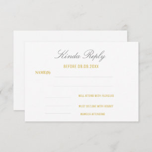 Resposta de aniversário Dourada e Branca Elegante