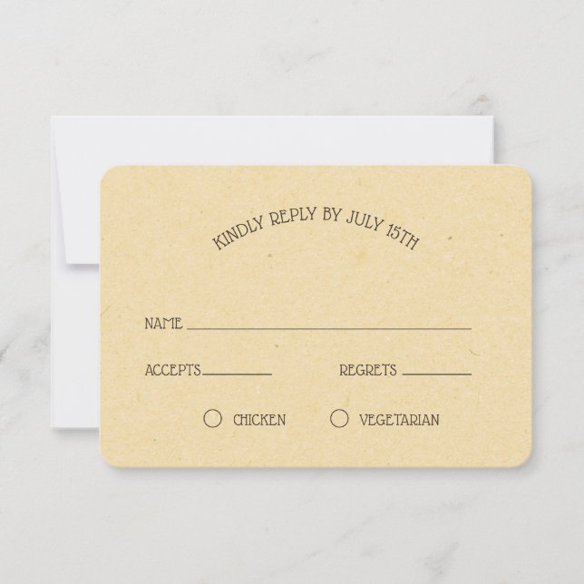 Resposta de Casamento Abelha Vintage (Frente)