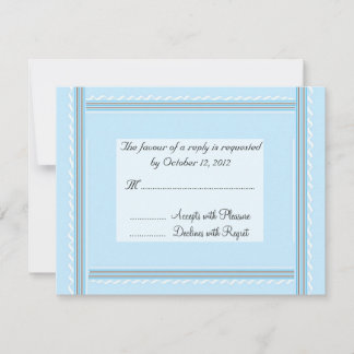 Resposta de Casamento Azul Suave Elegante