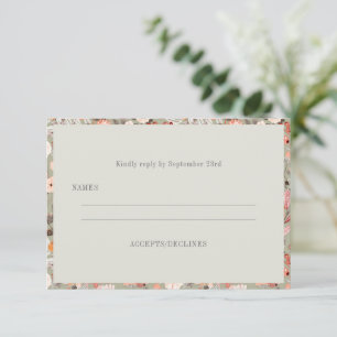 Resposta de Casamento Boho Minimalista Floral Rust