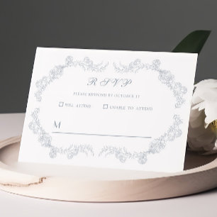Resposta de Casamento Botânico Azul