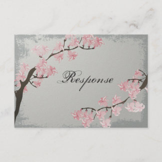 Resposta de Casamento Cartão RSVP - Flor de Cereja