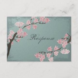 Resposta de Casamento Cartão RSVP - Flor de Cereja