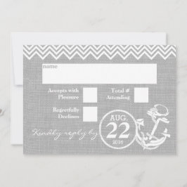 Resposta de casamento Chevron Âncora Náutica