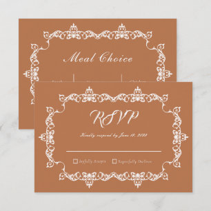 Resposta de Casamento Clássica com Moldura Ornamen