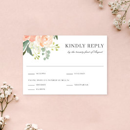 Resposta de Casamento com Aquarela Floral de Pêsse
