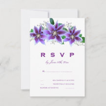 Resposta de Casamento com Clematite Chique e Sofis