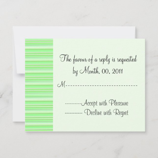 Resposta de Casamento com Faixa Verde (Frente)