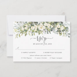 Resposta de Casamento com Flores Brancas e Escolha