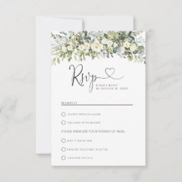 Resposta de Casamento com Flores Brancas e Escolha