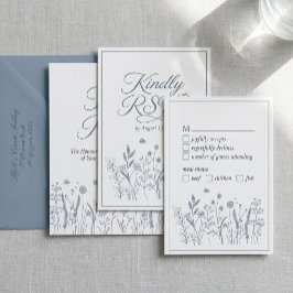 Resposta de Casamento com Letra Elegante Flor Silv
