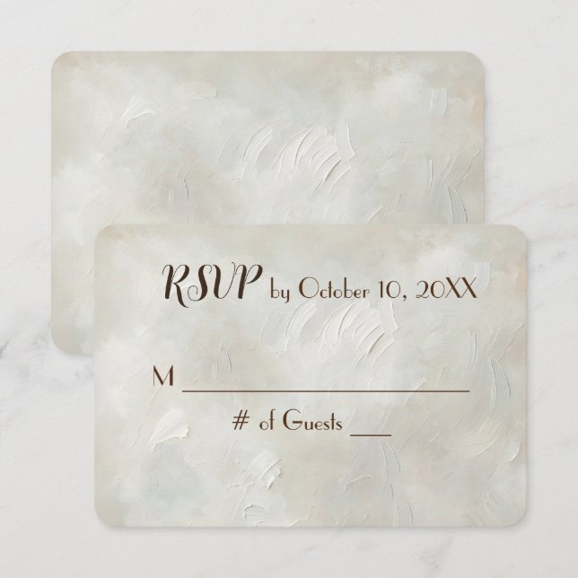 Resposta de Casamento com Textura de Marfim (Frente/Verso)