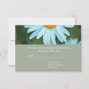 Resposta de casamento de flor de margarida branca
