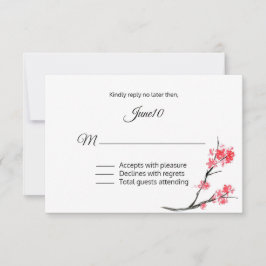 Resposta de Casamento de Galho de Flor Coral