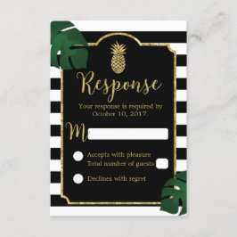 Resposta de Casamento de Stripes Modernas de Pinea