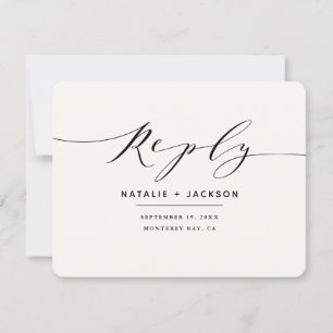 Resposta de casamento elegante e preto