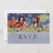 Resposta de Casamento Engraçada Barroco Ornamentad