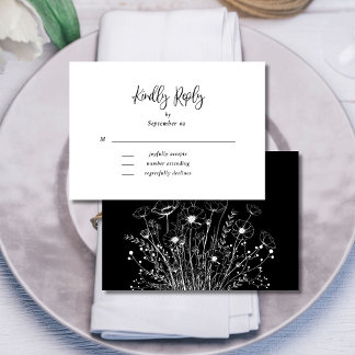 Resposta de Casamento Floral de Flor Silvestre Sim