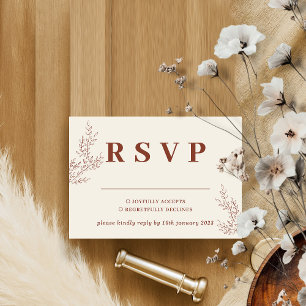 Resposta de Casamento Floral de Hera Bege Marfim T