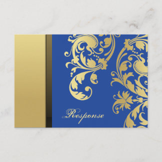 Resposta de Casamento Floral de Shimmer Dourado Az