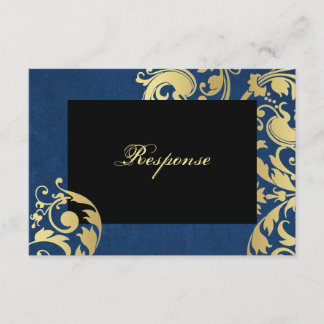 Resposta de Casamento Floral do Shimmer Azul e Dou