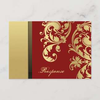 Resposta de Casamento Floral do Shimmer Dourado Ve