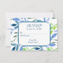 Resposta de Casamento Folhas de Aquarela