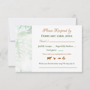 Resposta de Casamento Folhas de Monstera Verde Dou