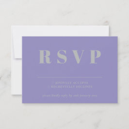 Resposta de Casamento Lavanda Prata RSVP