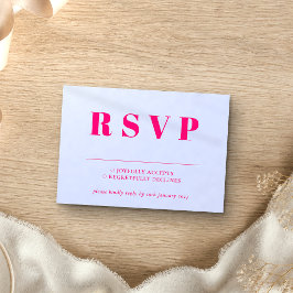 Resposta de Casamento Lilás Rosa RSVP
