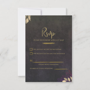 Resposta de Casamento Luxo Preto Carvão em Veludo