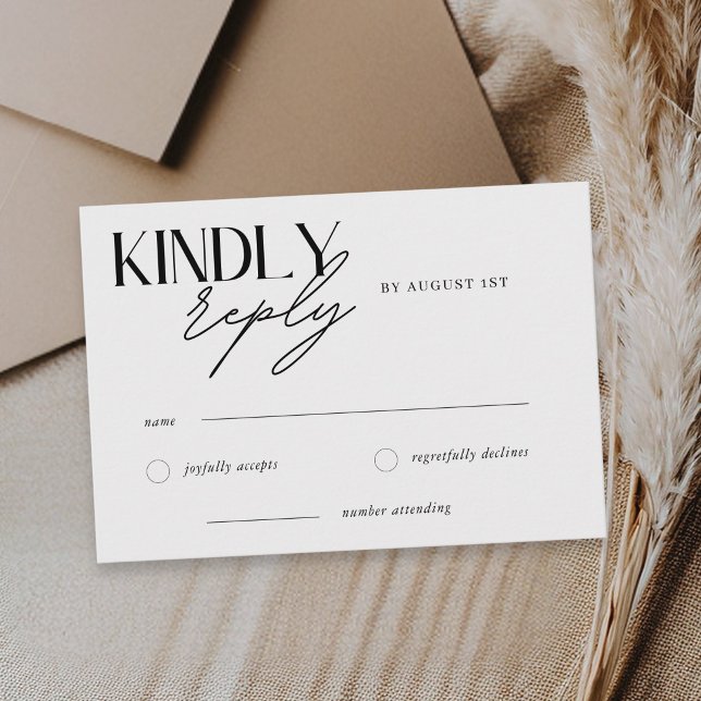 Resposta de Casamento Minimalista Gentil (Criador carregado)